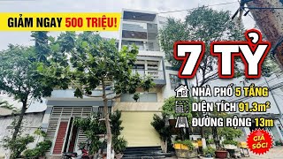 Price Reduced by 500 Million, Now 7 Billion for a 5-Story Townhouse, 91.3m², 13m Road on Truong S...