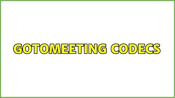 Ubuntu: GoToMeeting Codecs