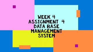 Data Base Management System || NPTEL Week 4 assignment answers