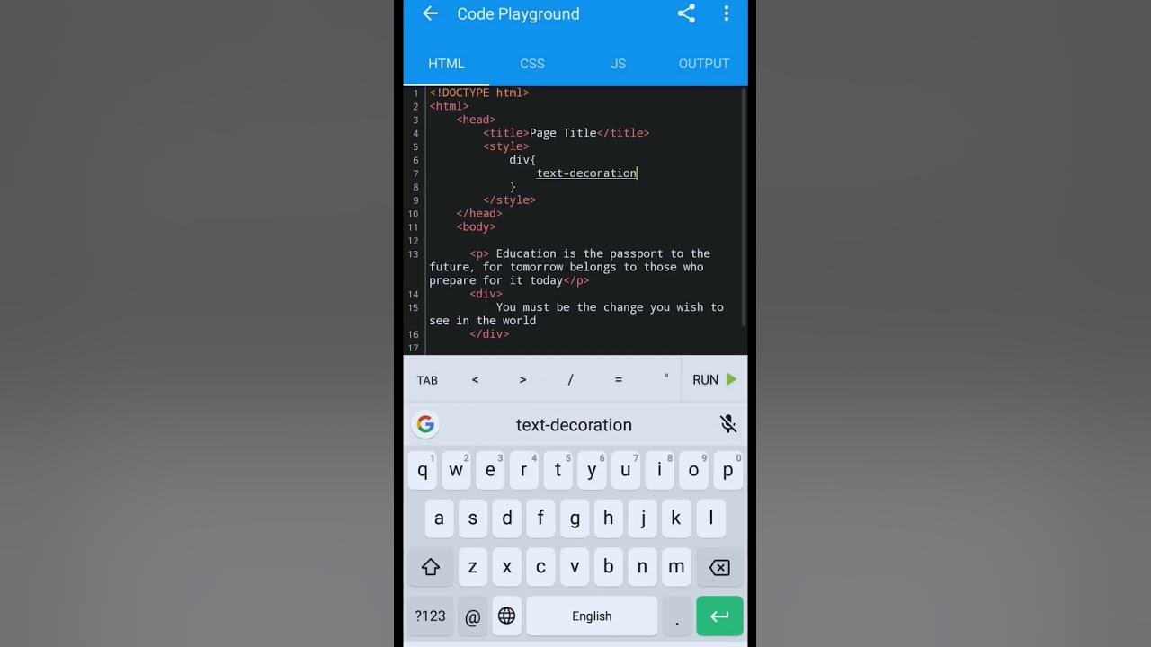 Underline in CSS #text-decoration #csstrick #tricks #coding #underline ...