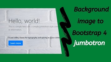 How to set background image in Bootstrap 4 jumbotron box / Bootstrap 4 useful tutorial 2