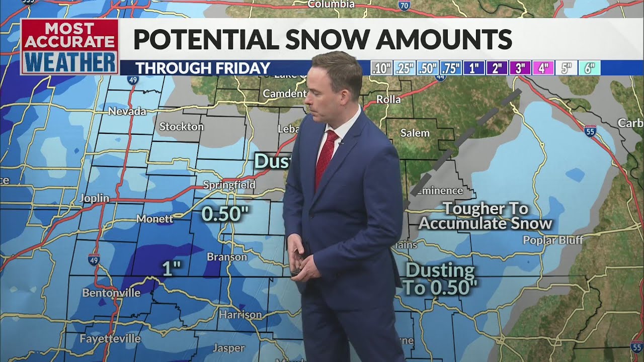 Quick round of snow to kick off an active week of weather - YouTube