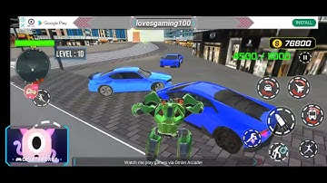 bus robot car transform war –police robot games