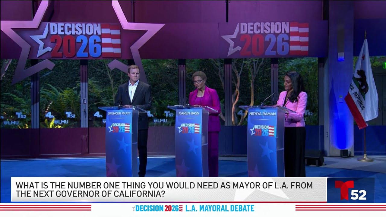 Full NBC4 broadcast: Karen Bass, Spencer Pratt, Nithya Raman debate for LA mayor