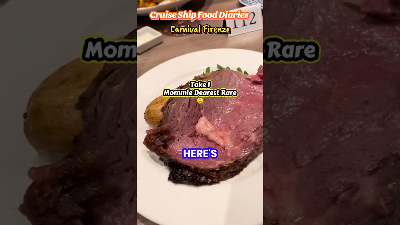 Carnival Firenze Main Dining Room Dinner! 🥩🍰 #cruise #shorts #travel #food