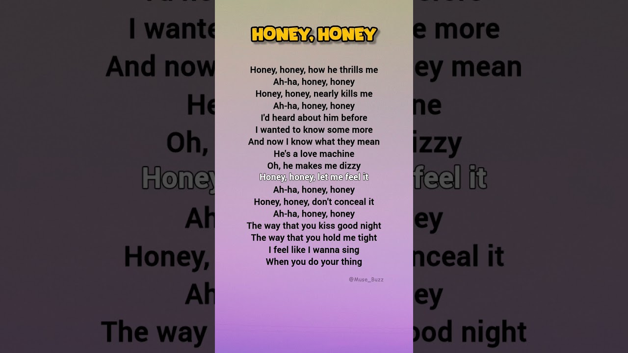 Honey Honey Lyrics #music #lyrics #song - YouTube