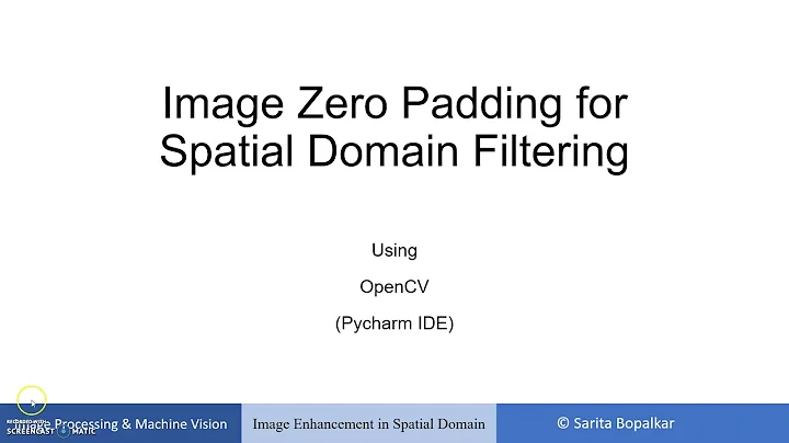 Image Zero Padding For Image Spatial Domain Filtering