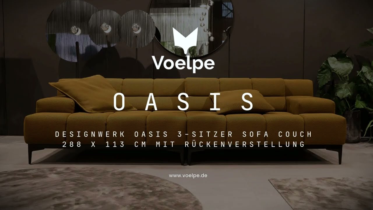 Designwerk Oasis 3-Sitzer Sofa – Stil, Komfort und Funktion in Perfektion! 🛋️ Voelpe.de
