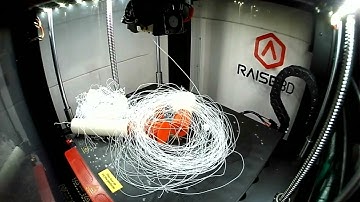 3D Print Failure Time Lapse. #3dprinting #3dprintingfails #red #raise3d