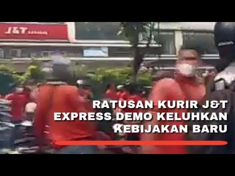 Ratusan Kurir J&T Express Demo Keluhkan Kebijakan Baru