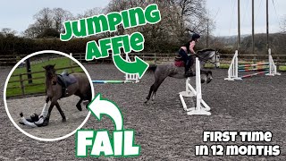JUMPING MY PONY FOR THE FIRST TIME IN 12 MONTHS  lots of fails and lots of laughter.