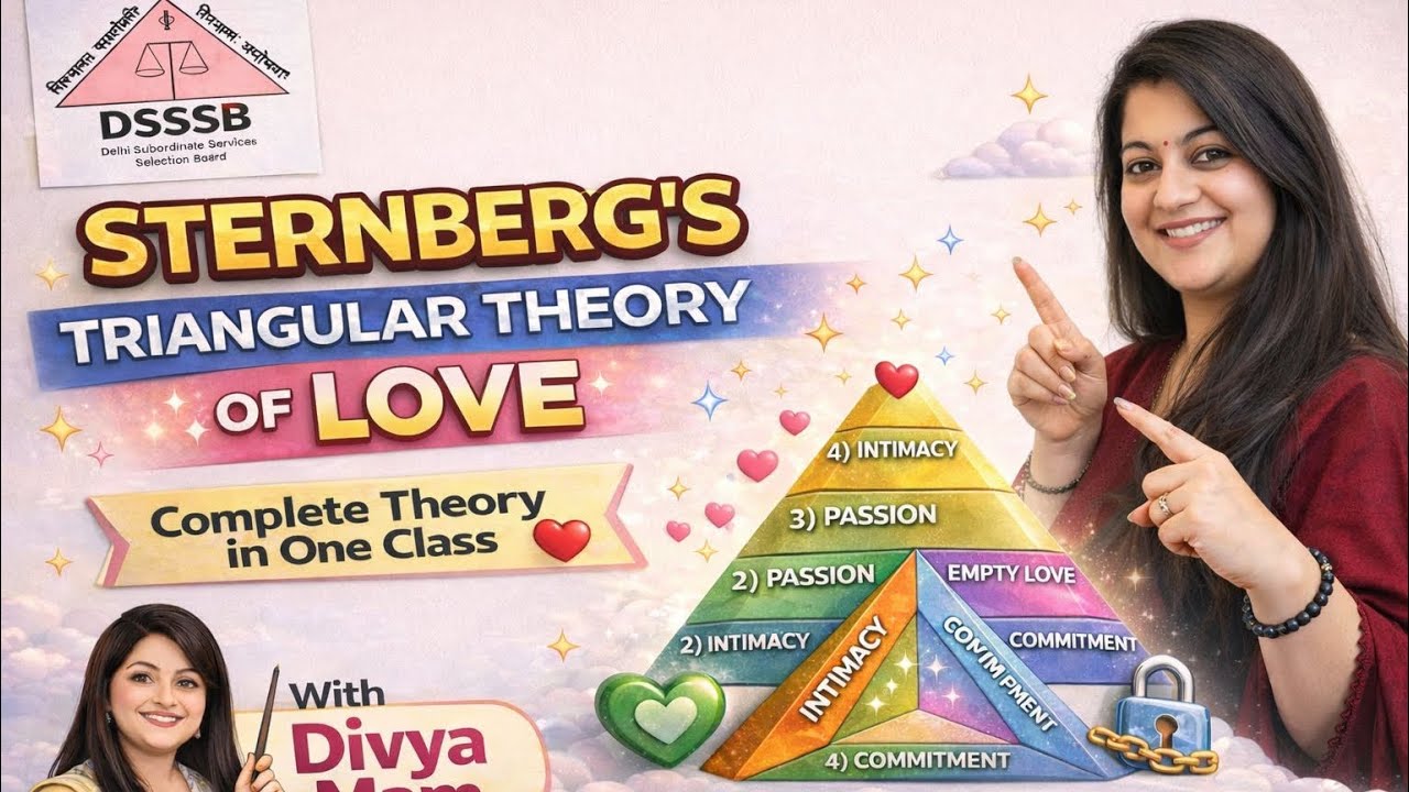 STERNBERG TRIANGULAR THEORY OF LOVE | DSSSB | PSYCHOLOGY 