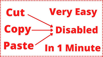 How to disable cut copy and paste functions in Excel?