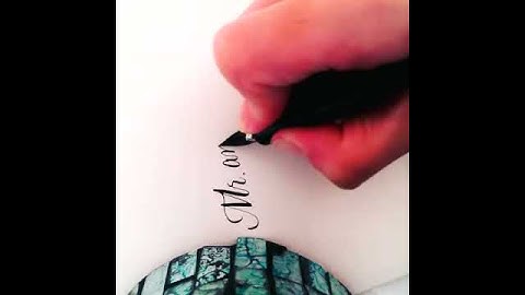 Inner envelope calligraphy underway.