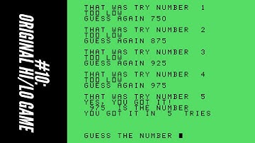 #10: Original Hi/Lo Game (101 Programming Tips & Tricks for the Texas Instruments TI-99/4A Home Comp