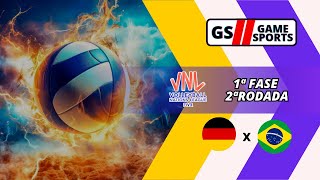 ALEMANHA X BRASIL | NATIONS LEAGUE DE VÔLEI MASCULINO 2024 | 2ª RODADA | NARRAÇÃO AO VIVO