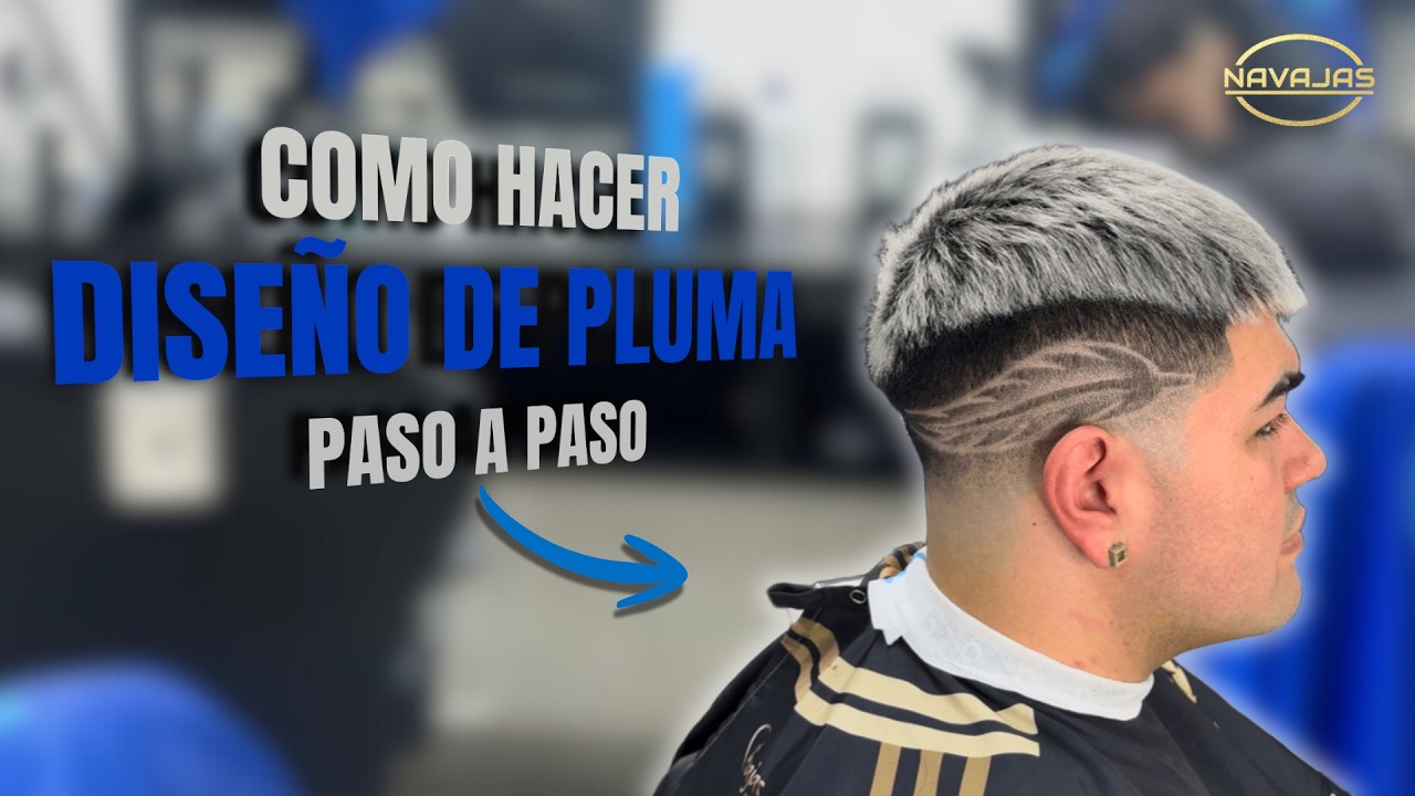 Cómo hacer DISEÑO de PLUMA PASO a PASO💈🔥