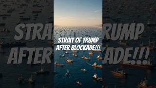 Strait of Trump traffic right now! Strait of Hormouz! Drone footage! Blockade! #trump #viral