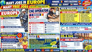 Many free Jobs in Saudi, Dubai, Qatar, Europe, Montenegro, N. Macedonia, Romania,Ukraine,Kuwait,Oman