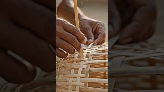 Village Man Making Bamboo Basket | Rural Life Craft | AI Shorts#shorts