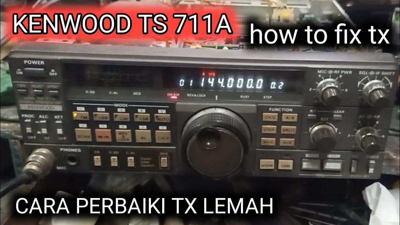 KENWOOD TS 711 711A HOW TO FIX SMALL TX WEAK POWER - YouTube