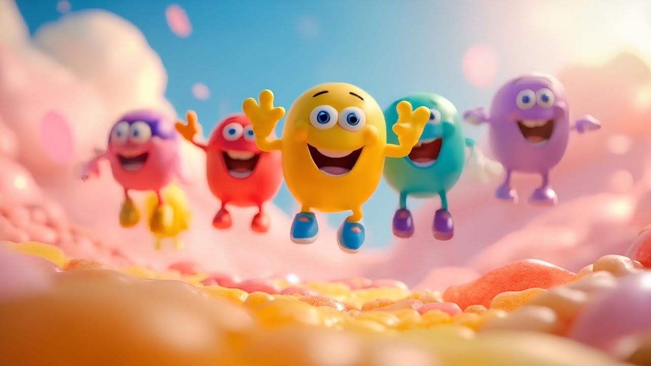 Jelly Beans Jump & Pop! 🎵 | Colorful Kids Song