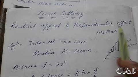 Curve setting || Radial & perpendicular offset method