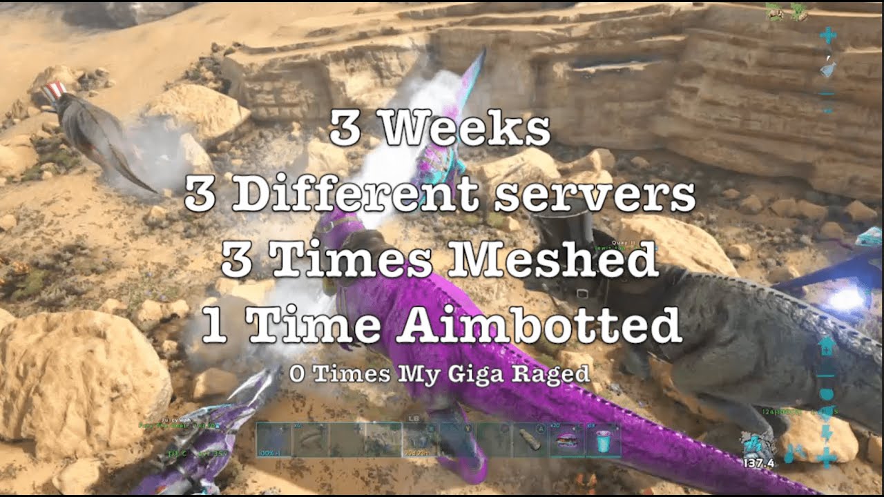 Giga Fights and Getting Meshed on Server 52 | Small tribes Ark PvP