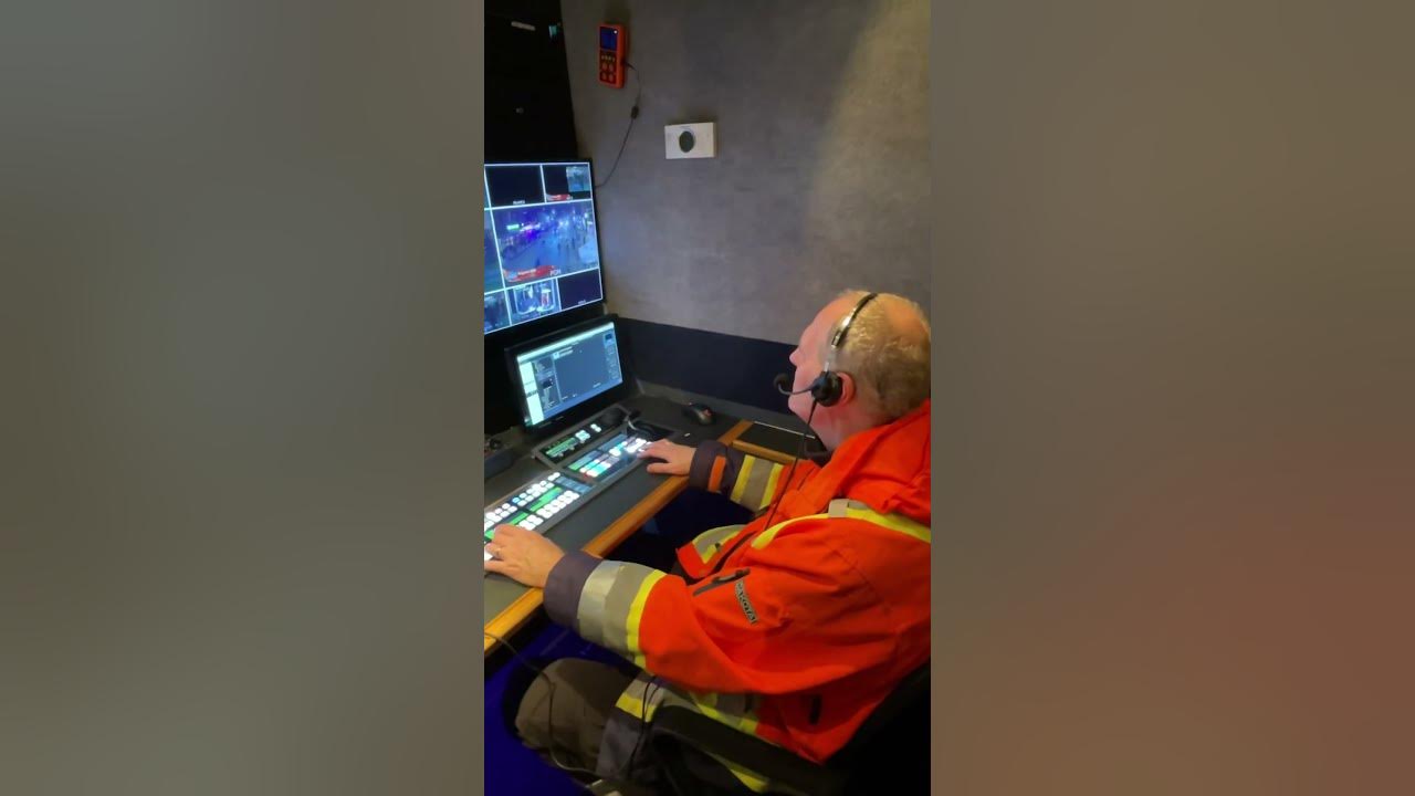 Santa Parade in Kingston, inside the production truck. christmasparade