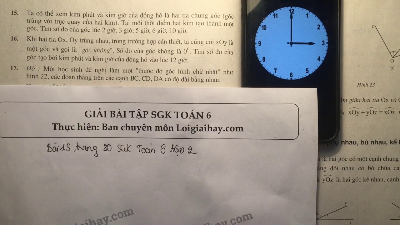 Giải Bai 15 Trang 80 Sgk Toan 6 Tập 2 Youtube
