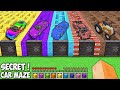 What is the BIGGEST MAZE TO CHOOSE DIRT vs DIAMOND vs WATER vs LAVA! SUPER DANGEROUS MAZE! CAR MAZE