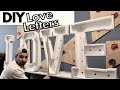 DIY Marquee Love Letters With Lights - Wedding Build With Measurements