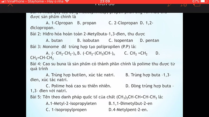 Bài tập định tính về anken và ankadien năm 2024