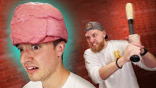 Will A Bubble Gum Helmet Protect Your Head?!