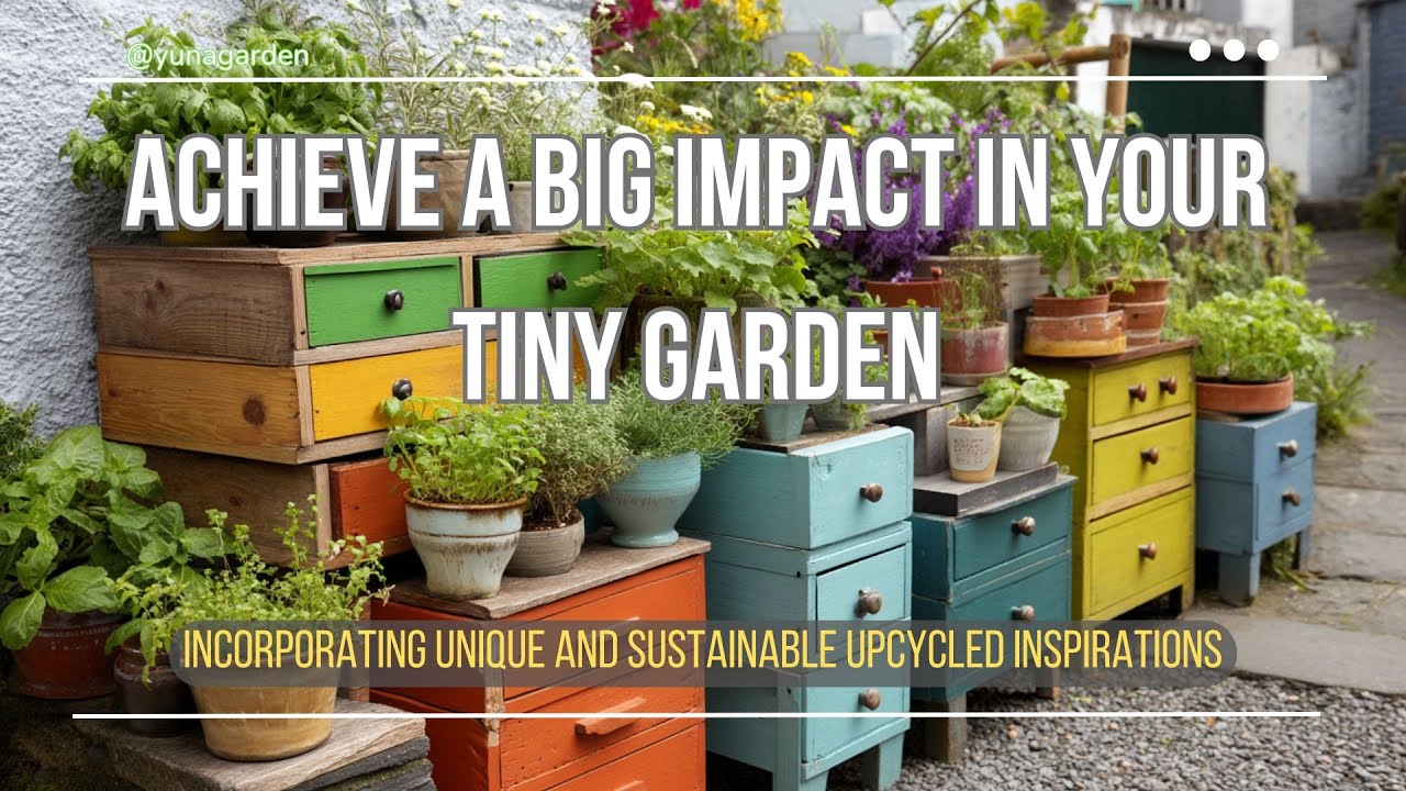 Achieve Big Impact in Your Tiny Garden by Incorporating Unique and Sustainable Upcycled Inspirations