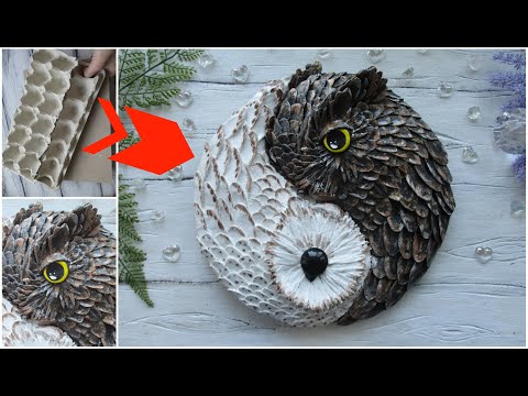 GORGEOUS PANNO FROM EGG TRAYS #DIY #OWL