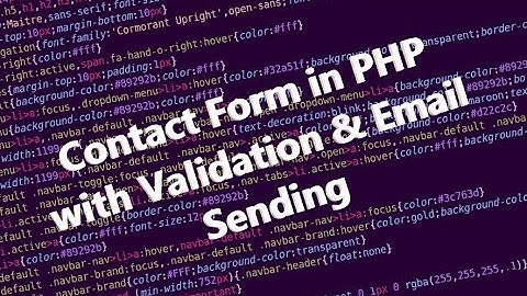 Contact form using PHP [Sending Mail using Swift Mailer] - Part 4