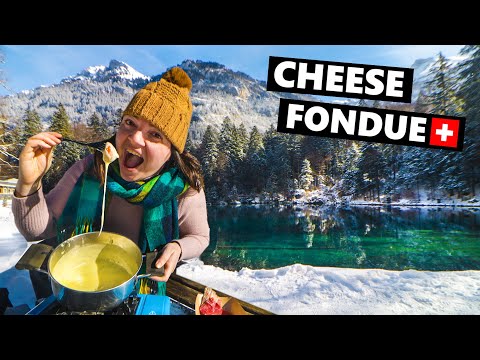 Best SWISS CHEESE FONDUE In The Alps!! (Van Life Switzerland)