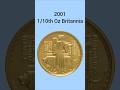 Fact File 2001 1/10th Oz Gold Britannia