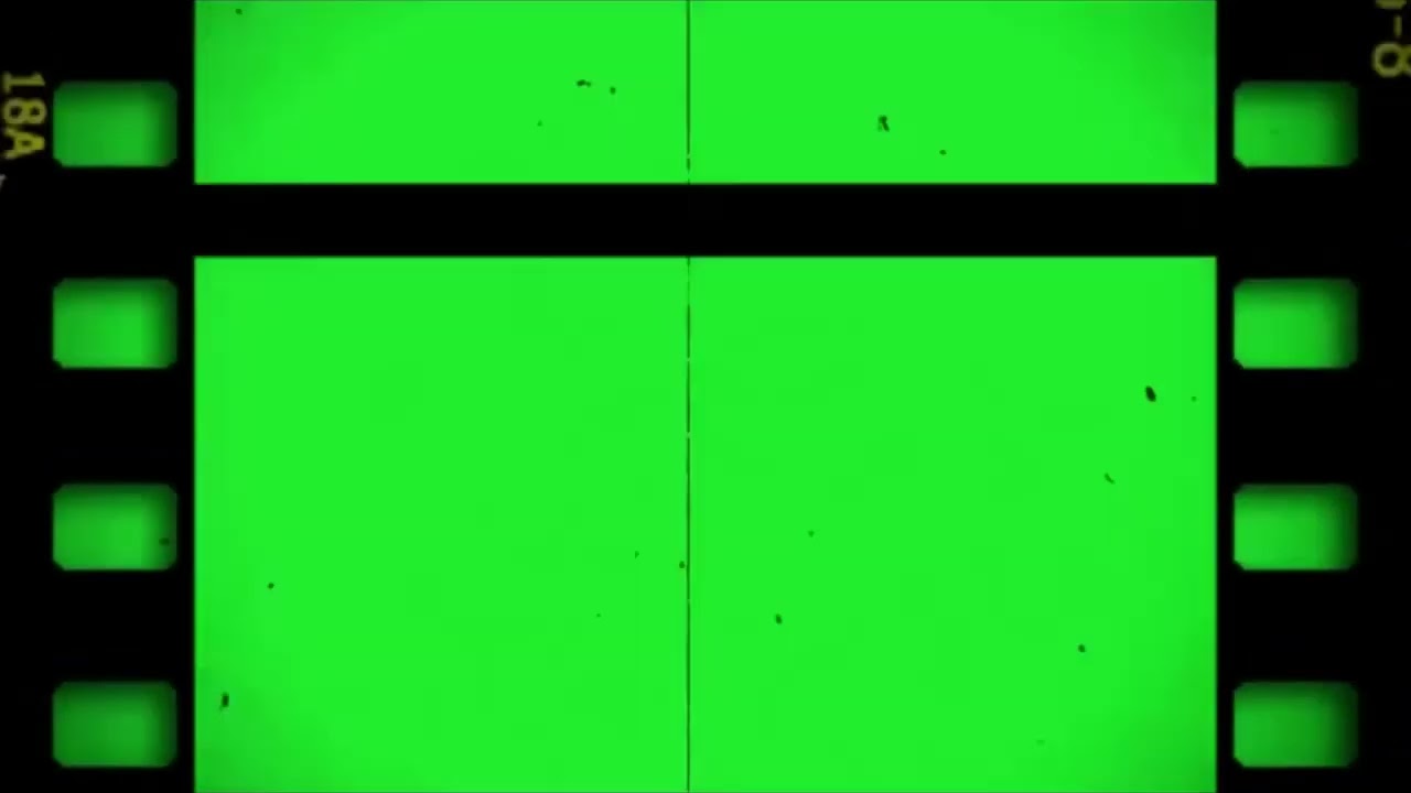 Old cinema negative film strip motion green screen footage | 4K footages | GreenScreen Vfx