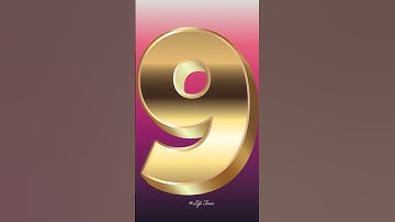 9 to 0 Bold Gold Numbers Countdown with Voice #countdown #timer #shorts