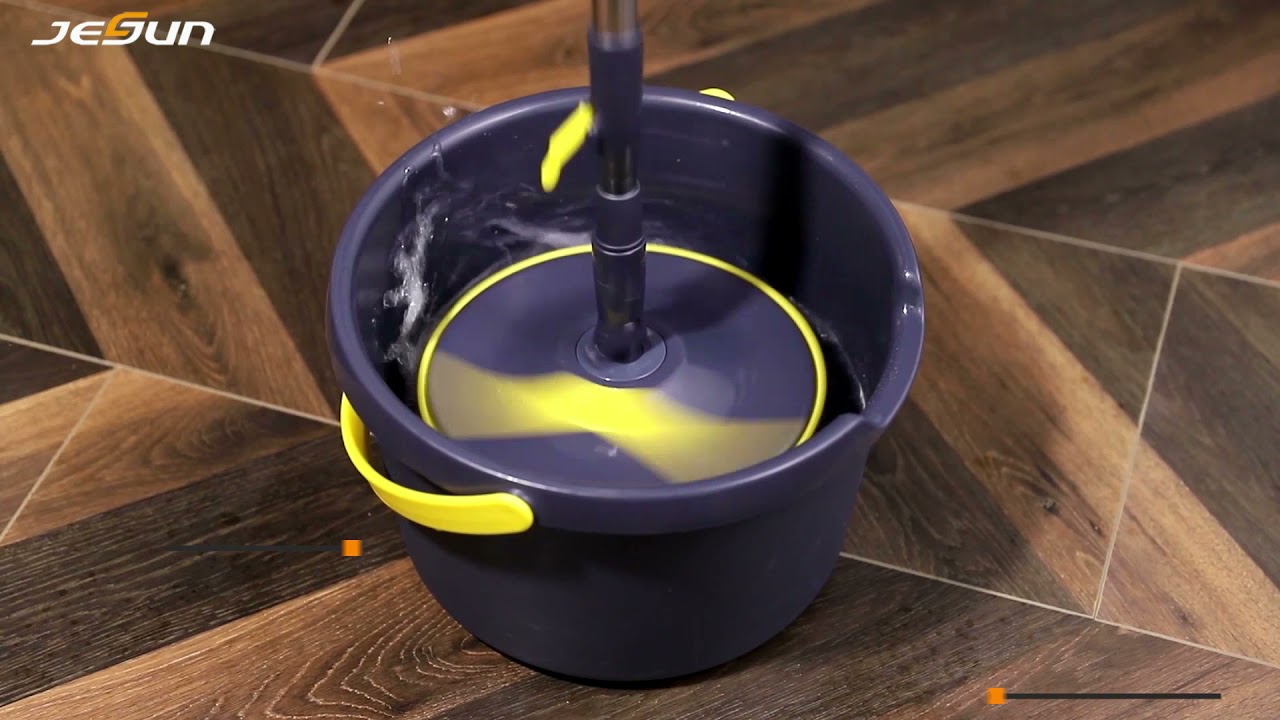 【Mop】360 Spin Rapid Dehydration Dust Mop Buckets