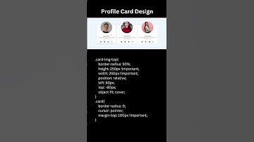 Profile Card Design #coding #code #htmlcsstutorial #viral #reactjs