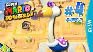 Super Mario 3D World :✰ #4 ✰ Que novedad, mundo 2 un desierto! xD