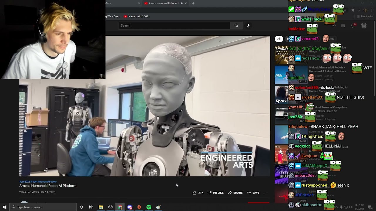 xQc Reacts to Ameca Humanoid Robot AI Platform
