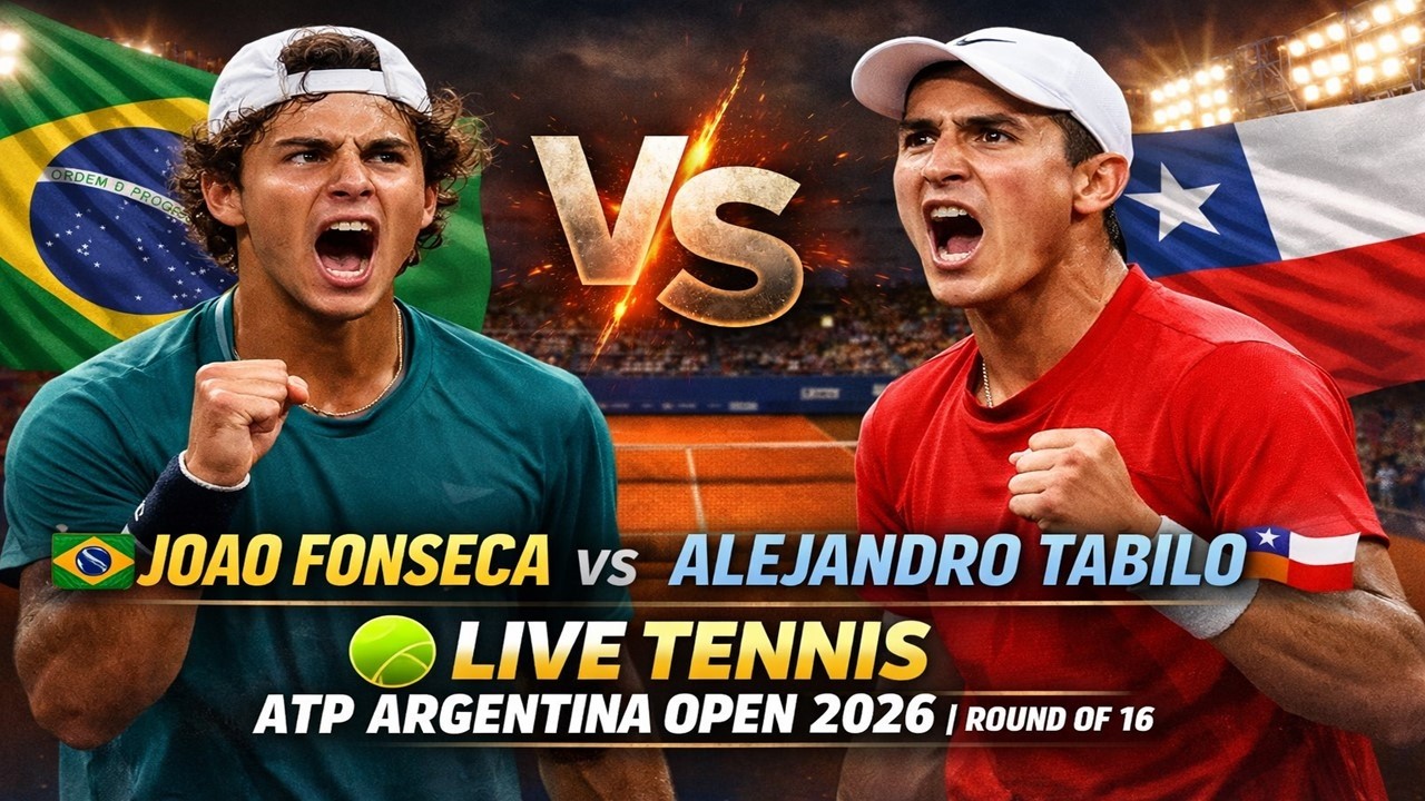 Joao Fonseca vs Alejandro Tabilo 🎾LIVE TENNIS ATP Argentina Open 2026 | Round Of 16