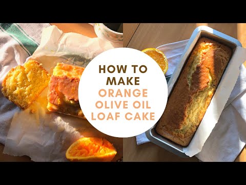 how to make orange olive oil loaf cake - vegan cake recipe!
