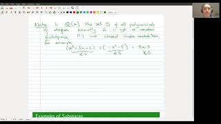 Lecture 9: Subspaces Profile