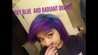 Dying my hair: Sky Blue and Radiant Orchid