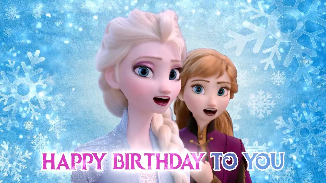 Happy Birthday sing along videoFrozen Elsa  Anna
